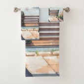 Zonsondergang Reflecties Meer Scene Bad Handdoek (Insitu)