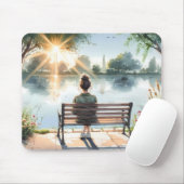 Zonsondergang Reflecties Meer Scene Muismat (Met muis)