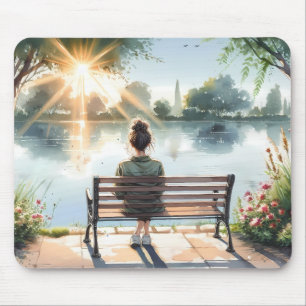 Zonsondergang Reflecties Meer Scene Muismat