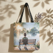 Zonsondergang Reflecties Merenlandschap Tote Bag