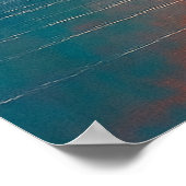 Zonsondergang Reflecties met Kale Bomen Poster (Hoek)