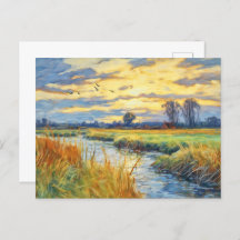 Zonsondergang reflecties op de rivier de Havel