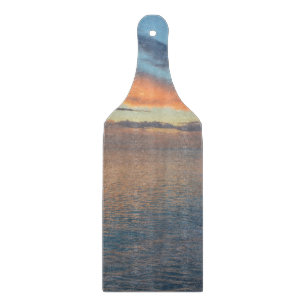 Zonsondergang Reflecties Op Het Water Fotografisch Snijplank