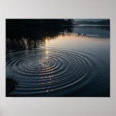 Zonsondergang reflecties op het water poster (Voorkant)