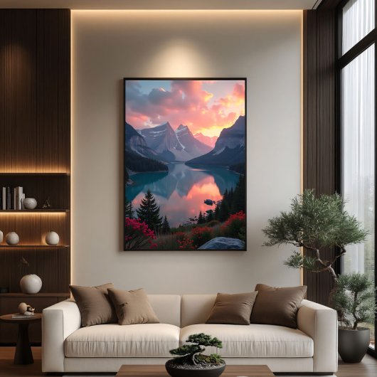 Zonsondergang Reflecties Poster