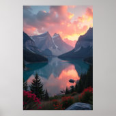 Zonsondergang Reflecties Poster (Voorkant)