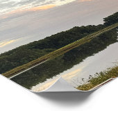 Zonsondergang Reflecties Waterlandschap Poster (Hoek)