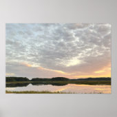 Zonsondergang Reflecties Waterlandschap Poster (Voorkant)