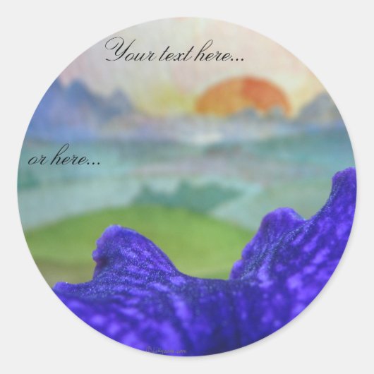 Zonsondergang Regenboog Afbeeldingen Bruiloft Stic Ronde Sticker (Voorkant)