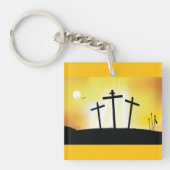 Zonsondergang Religieuze Kruisen Sleutelhanger (Voorkant)
