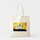 Zonsondergang Religieuze Kruisen Tote Bag (Voorkant)