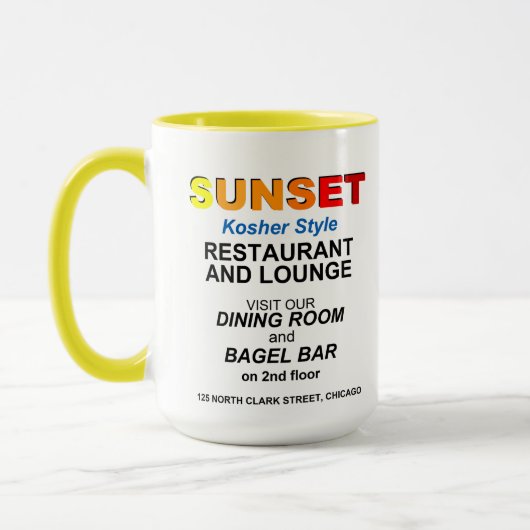 Zonsondergang Restaurant en Lounge, Chicago, IL Mok (Links)