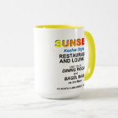 Zonsondergang Restaurant en Lounge, Chicago, IL Mok (Voorkant rechts)