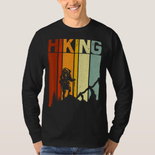 Zonsondergang Retro Natuur Bergwandelen T-shirt