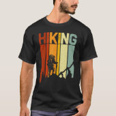 Zonsondergang Retro  Natuur Bergwandelen T-shirt (Voorkant)