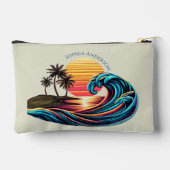 Zonsondergang Retro Surf-Wave Etui (Achterkant)
