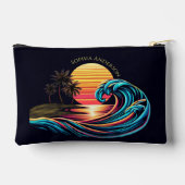 Zonsondergang Retro Surf-Wave Etui (Achterkant)