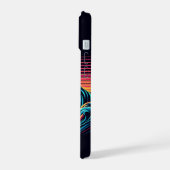 Zonsondergang Retro Surf Wave iPhone 15 Case (Linkerkant)