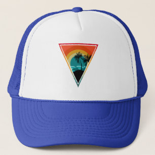 zonsondergang retro zomer vintage trucker pet