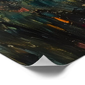 Zonsondergang Ride Door Een Bloemenveld - Impressi Poster (Hoek)