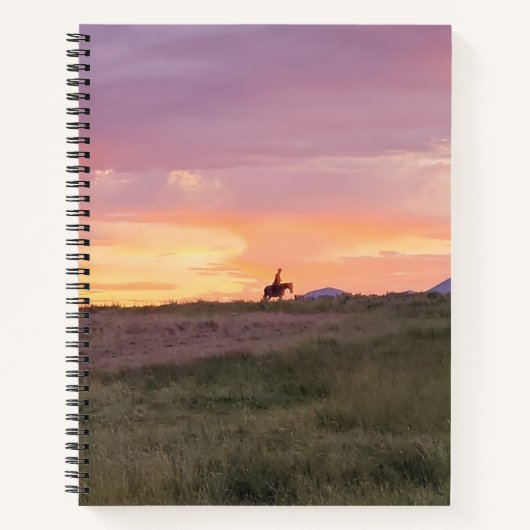 Zonsondergang Rit Spiraal Notebook Notitieboek (Voorkant)