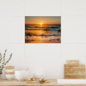 Zonsondergang Ritmes: Strandballet Poster (Keuken)