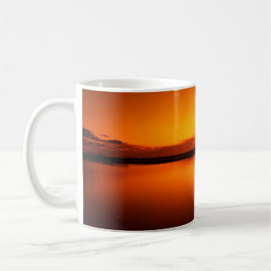 Zonsondergang, Roeiboot Silhouette-16497 Koffiemok