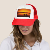 Zonsondergang, Roeiboot Silhouette-16497 Trucker Pet (In situ)