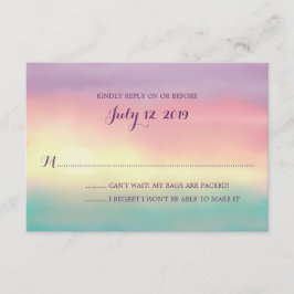 Zonsondergang Romance | Bruiloft RSVP Kaartje