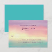 Zonsondergang Romance | Bruiloft RSVP Kaartje (Voorkant / Achterkant)