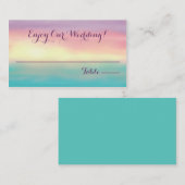 Zonsondergang Romance | Zitplaatsen Escort Kaart Plaatskaartje (Voorkant / Achterkant)