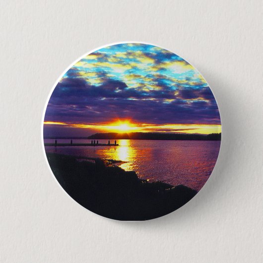 zonsondergang ronde button 5,7 cm (Voorkant)