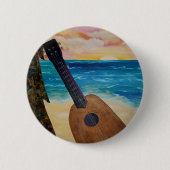 zonsondergang ronde button 5,7 cm (Voorkant)