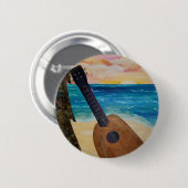 zonsondergang ronde button 5,7 cm (Voorkant /achterkant)