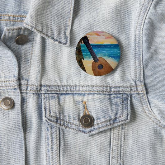 zonsondergang ronde button 5,7 cm (In situ)