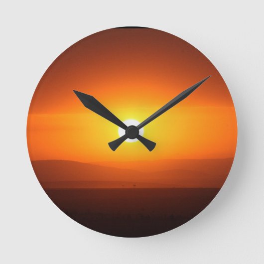 zonsondergang ronde klok (Voorkant)