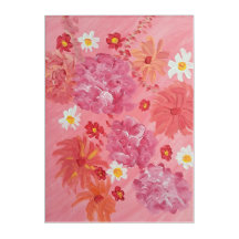 Zonsondergang Roos Bloemen Acryl Wandkunst, 10x14