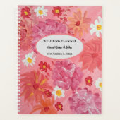 Zonsondergang Roos Bloemen Bruiloft Planner (Voorkant)