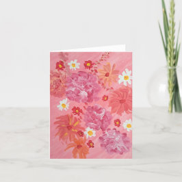 Zonsondergang Roos Bloemen Note Kaart