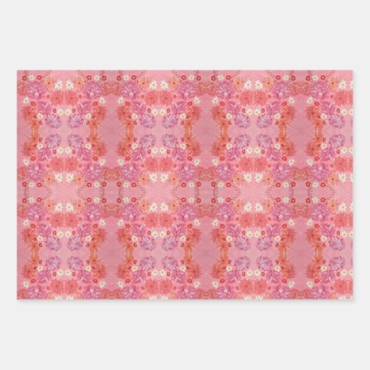 Zonsondergang Roos Bloemige Inpakpapier (Voorkant 2)