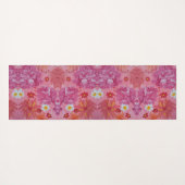 Zonsondergang Roos Floral Monogram Yoga Mat (Achterkant (horizontaal))