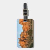 Zonsondergang Rotsen bij Joshua Tree Bagagelabel (Voorkant verticaal)