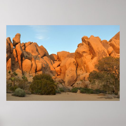 Zonsondergang Rotsen bij Joshua Tree Poster (Voorkant)