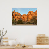 Zonsondergang Rotsen bij Joshua Tree Poster (Keuken)