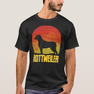 Zonsondergang Rottweiler Cool Sunshine Dog Silhoue T-shirt