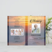 Zonsondergang Rouw Template (Staand voorkant)