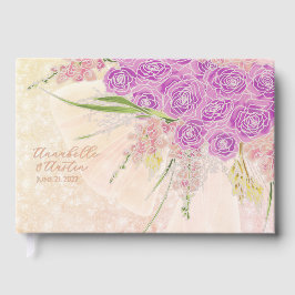 Zonsondergang Roze Blush boog Boeket Gastenboek