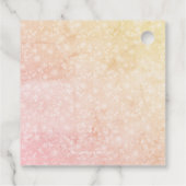 Zonsondergang roze Blush strik boeket Bedankjes Labels (Achterkant)