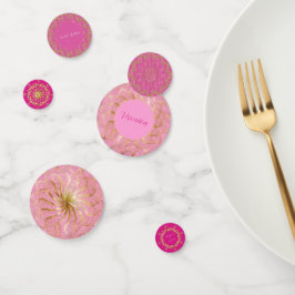 Zonsondergang roze en goud confetti