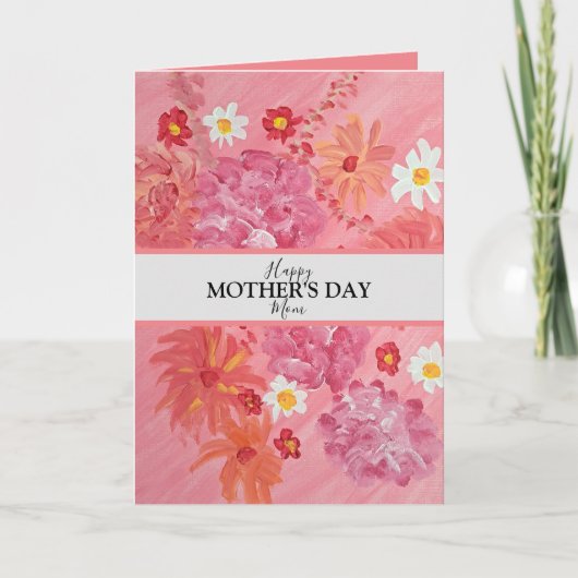 Zonsondergang Roze Op Maat Gemaakte Moederdagkaart Feestdagen Kaart (Voorkant)